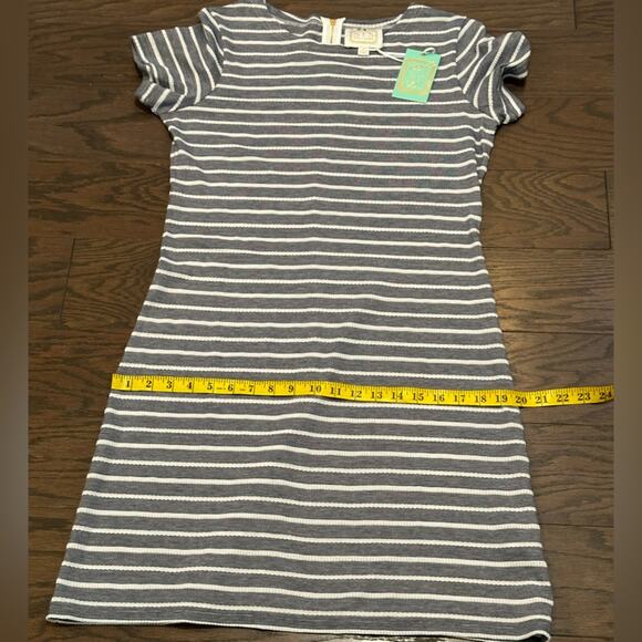 Sail To Sable Navy and White Rope Stripes Dress Size Medium NWT - Picture 5 of 10